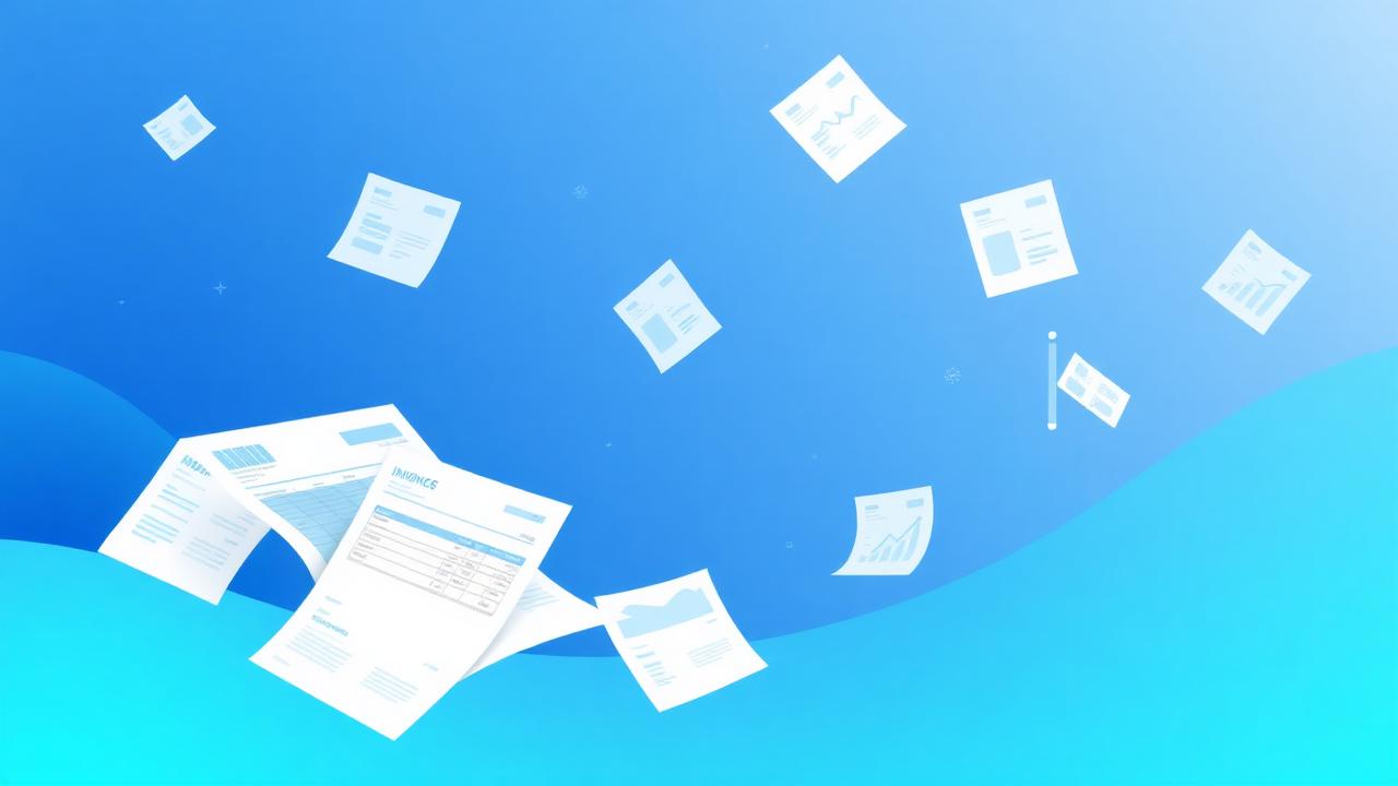 Invoices and financial statements organized as PDFs